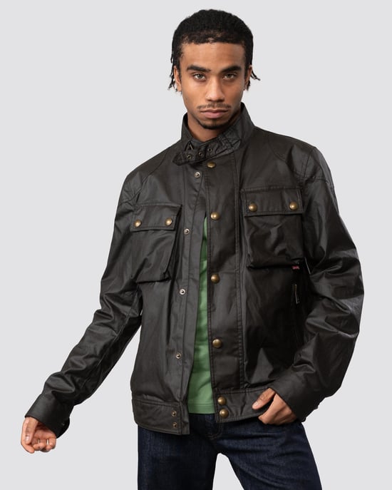 Belstaff Racemaster Mens Waxed Cotton Compact Field Jacket