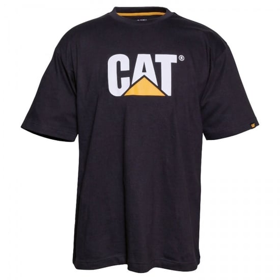 CAT MARKENLOGO Herren Baumwoll-T-Shirt Schwarz - Image 5