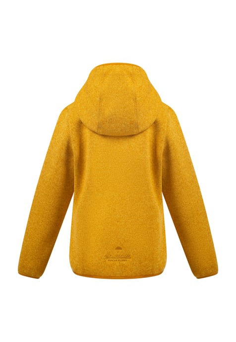 Schmuddelwedda Strickfleecejacke Mädchen Senf Melange-280 - Image 2