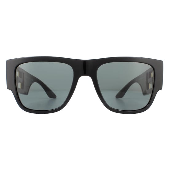 Versace Rechteckige Herren-Sonnenbrille in Schwarz und Dunkelgrau - Image 1