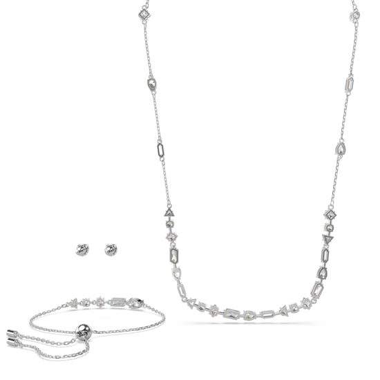 Swarovski 'Mesmera' Damen Schmuckset aus Metall: Armband + Ohrringe + Halskette - Silber 5665877 - Image 4