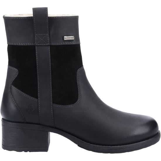 Hush Puppies Saskia Leder Damen Schwarz Stiefel - Image 4