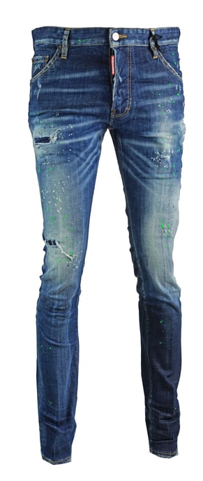 Dsquared2 Cool Guy Jean Bleu Jean Effet Peinture - Image 1