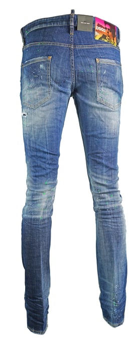 Dsquared2 Cool Guy Jean Bleu Jean Effet Peinture - Image 2