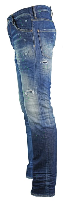 Dsquared2 Cool Guy Jean Bleu Jean Effet Peinture - Image 4