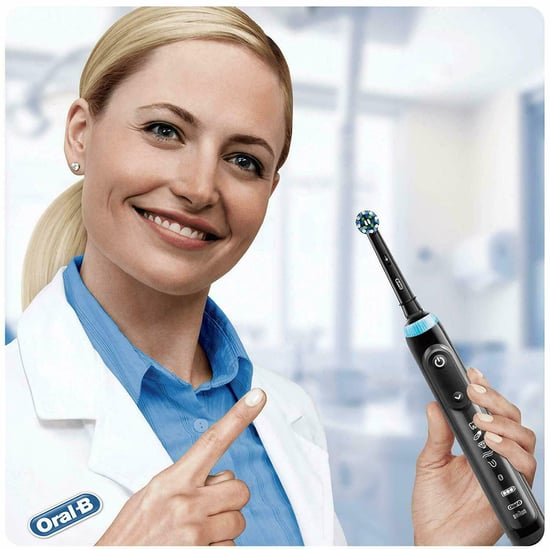 Oral-B CrossAction Black Toothbrush Heads Pack Of 4 Replacement Refills