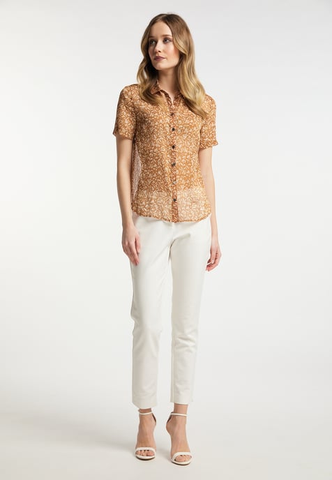 Dreimaster Bluse Damen Kamel - Image 2