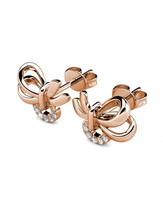 Posie Ohrringe - Rose Gold und Kristall - Image 4