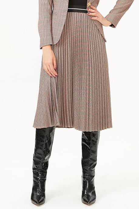 Faltenrock und kontrastierende elastische Taille - Image 1