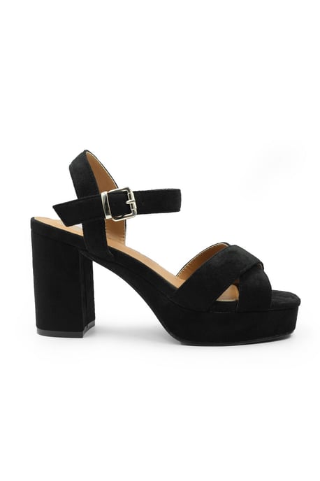 Wheres That From Womens 'Marcia' Wide Fit Statement Platform Strappy Block High Heels Shoes
