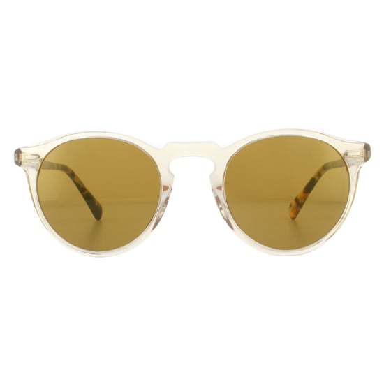 Oliver Peoples Runde Herren Sonnenbrille in Buff und Dunkel Schildpatt mit Goldspiegelglas - Image 1