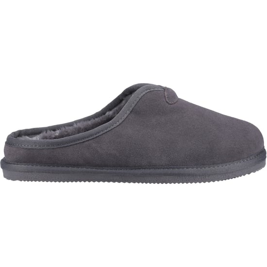 Hush Puppies Conrad Wildleder Herren Pantoffeln Grau - Image 5
