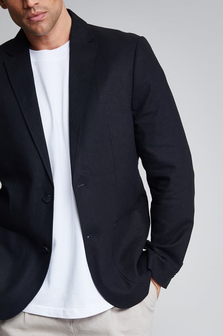 'Marmalade' Luxe Linen Blend Single-Breasted Blazer