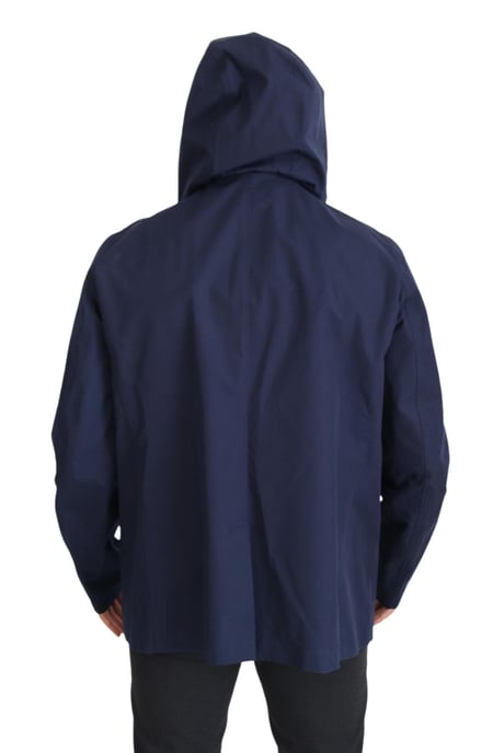Dolce & Gabbana Blauer Kapuzen-Doppelreihiger Mantel Herrenjacke - Image 3