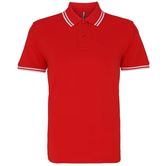 Asquith & Fox Herren Poloshirt mit klassischer Passform (rot/weiß) - Image 1