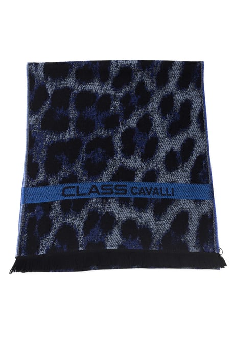 Cavalli Class Herren Blaue Wollschal - Image 1