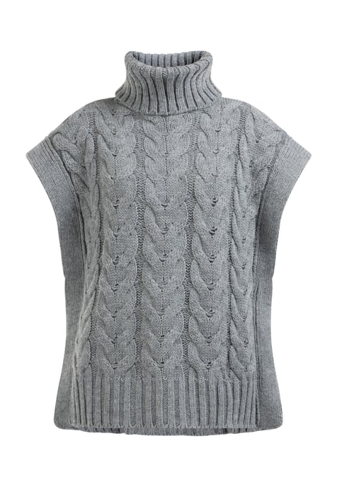 Dreimaster Strickweste Damen DUNKELGRAU MELANGE - Image 1