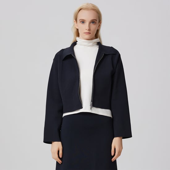 Minimalistische Crop-Jacke mit Frontreißverschluss - Image 1