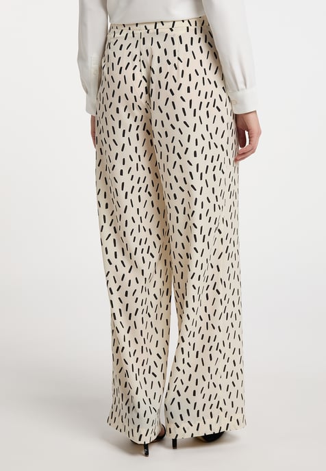 Dreimaster Stoffhose Damen wollweiß schwarz - Image 4