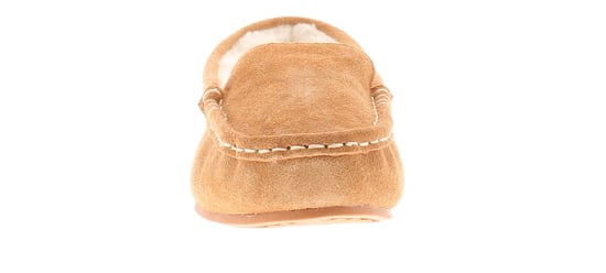 Hush Puppies Annie Mocassin Wildleder Damen Hausschuhe In Beige - Image 3