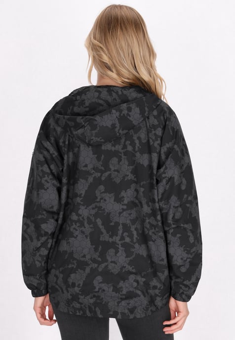 Schmuddelwedda Übergroßer Anorak Damen Dunkelgrau Schwarz Camouflage - Image 5