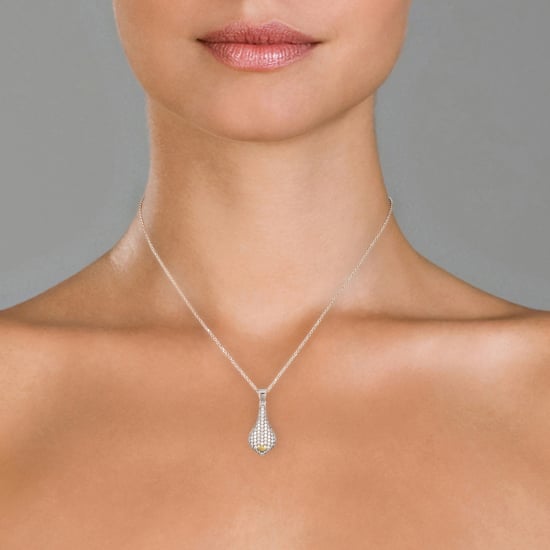 Orphelia Damen-Kette aus 925er Sterlingsilber mit Anhänger – Silber/Gold ZH-4880 - Image 4