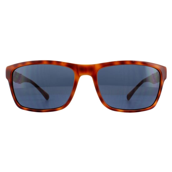 Guess Rectangle Mens Honey Tortoise Blue Sunglasses