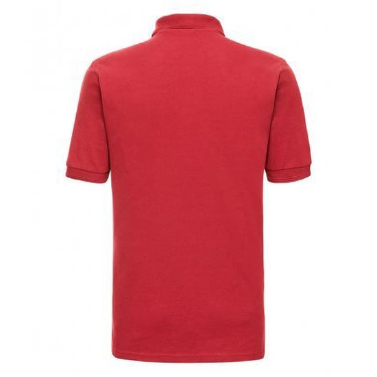Russell Mens Ripple Kragen & Manschette Kurzarm-Poloshirt (Hellrot) - Image 2