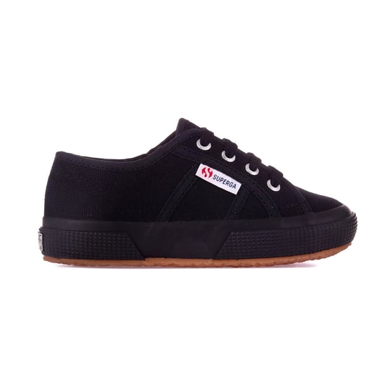 Superga Childrens/Kids 2750 Jcot Leder Turnschuhe (Full Black) - Image 1
