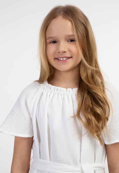 Dreimaster Kleid Mädchen weiss - Image 5
