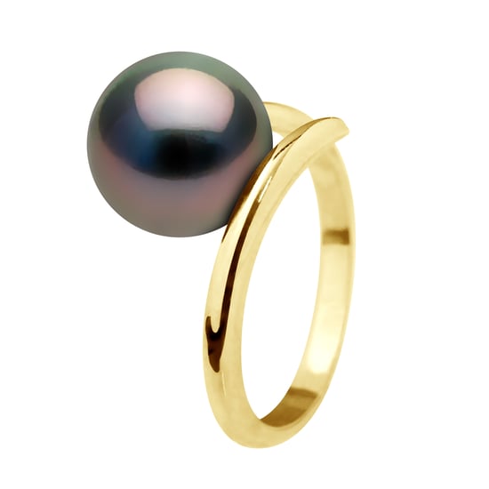 Armreifring – Gelbgold – echte Tahiti-Zuchtperle, rund, 10–11 mm - Image 1