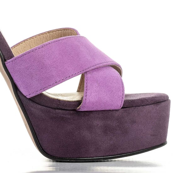 Confortable heel sandal Montevita in Purple