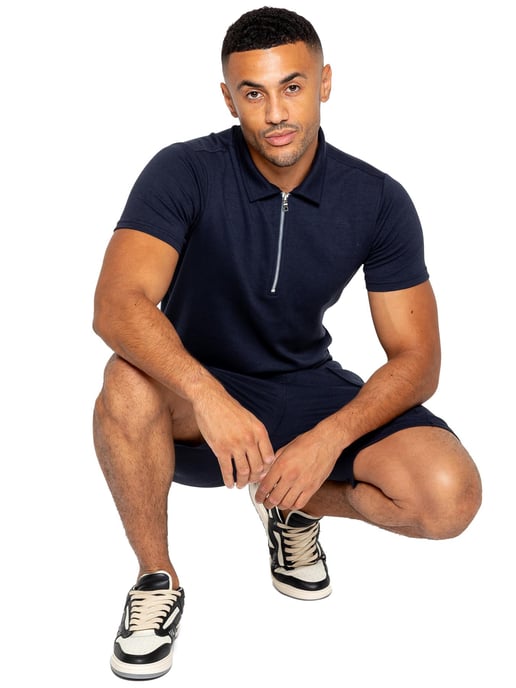 Enzo | Herren-Polo-Trainingsanzug-Set - Navy - Image 6