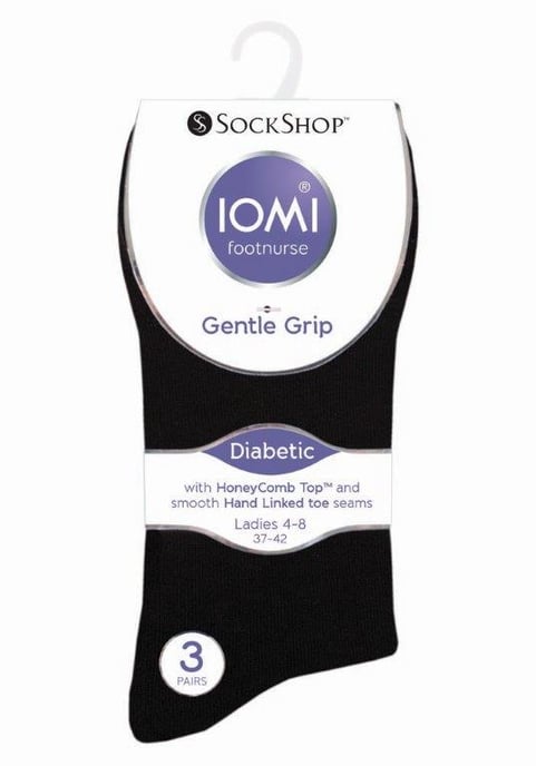 Damen 6er Pack nicht elastische Diabetikersocken mit handgekettelten Zehennähten - Image 2