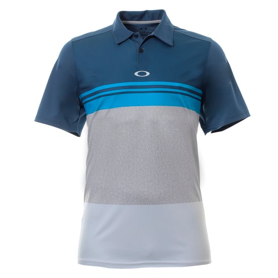 Oakley Colourblock Ensign Blue Golf Polo Shirt - Mens