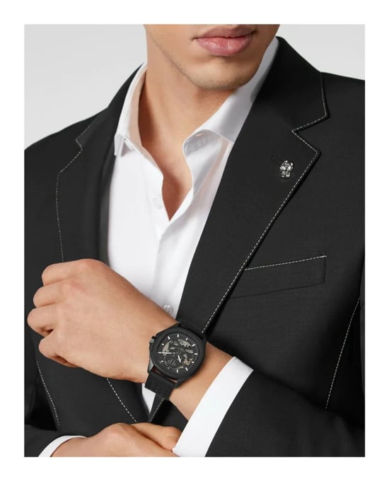 Philipp Plein $keleton $pectre Schwarz Herren Armbanduhr PWRAA0923 - Image 4