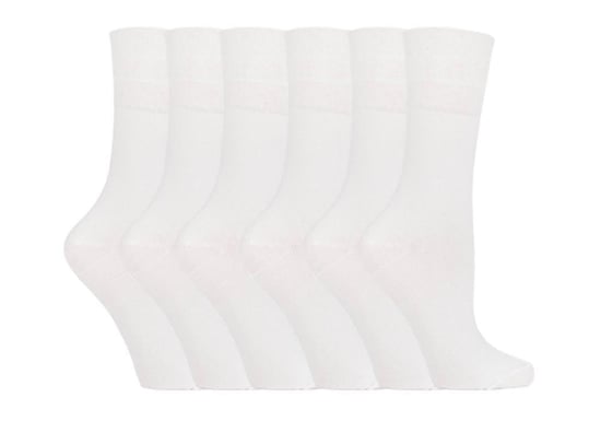 Damen 6er Pack nicht elastische Diabetikersocken mit handgekettelten Zehennähten - Image 1
