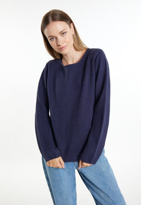 Dreimaster Strickpullover Damen Marine - Image 3