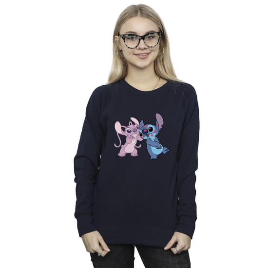 Disney Lilo & Stitch Kisses Sweatshirt für Damen/Damen (Marineblau) - Image 2