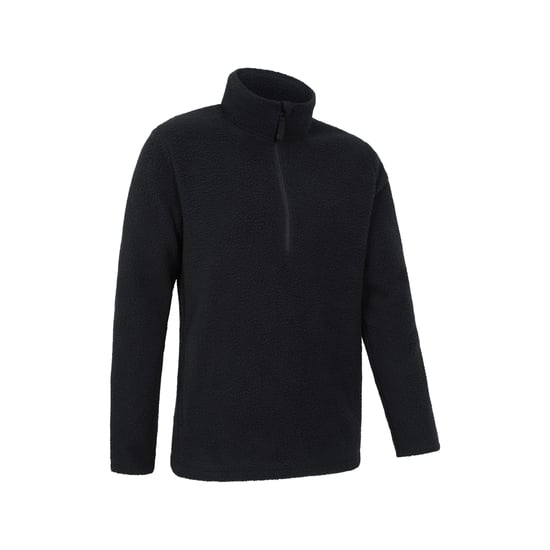 Mountain Warehouse Herren Ted Borg Fleeceoberteil mit halbem Reißverschluss (Schwarz) - Image 3