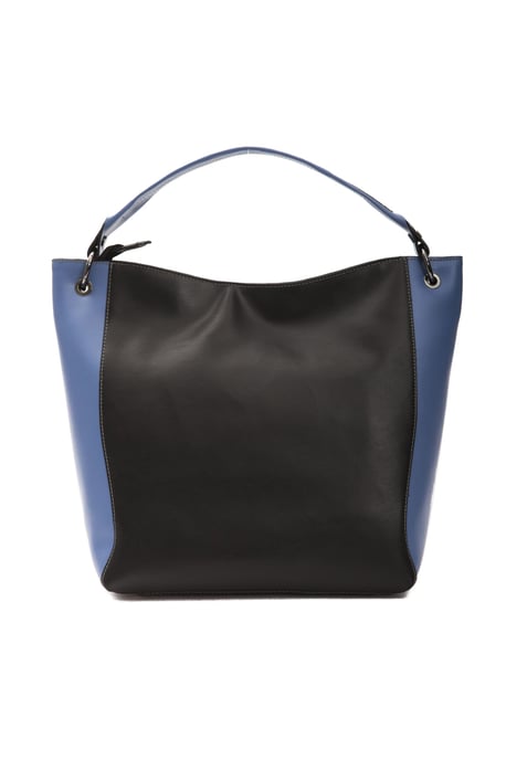 Pompei Donatella Damen Schwarze Leder Schultertasche - Image 3