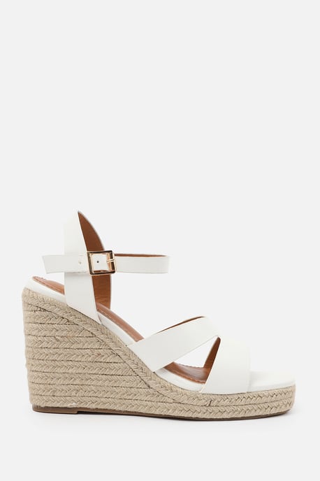 Wheres That From Womens 'Jaime' Wide Fit Cut Out Strap Detail Wedge Shoes With Buckle Closure - Image 2