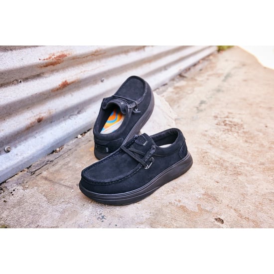 HEYDUDE Wally X Wildleder Herren Schwarz Bootsschuhe - Image 6