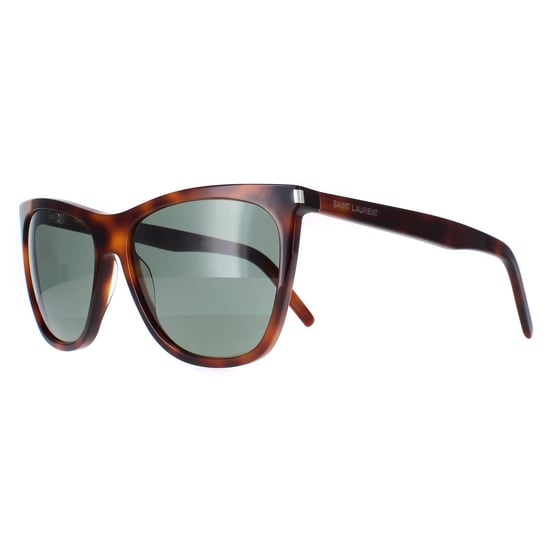 Saint Laurent Square Womens Glänzend Medium Havanna Fest Grün SL 526 - Image 2
