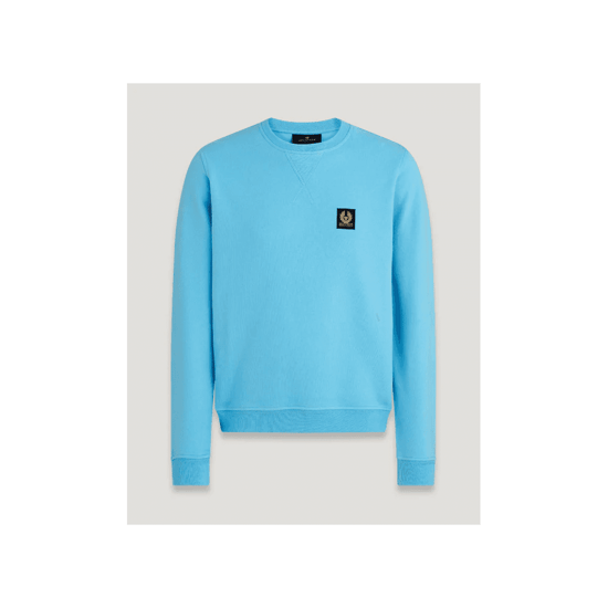 Belstaff Mens Crew Neck Sweatshirt With Logo Patch - Image 1