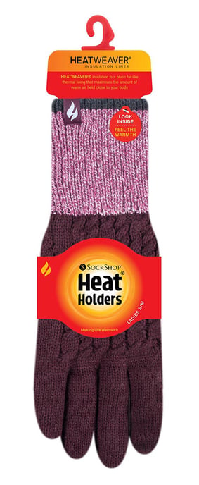 Heat Holders - Damen Thermohandschuhe für den Winter im Kisdon Style - Mulberry - Image 2