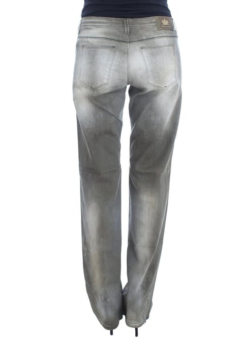 Ermanno Scervino Damen Graue Baumwollmischung Lockere Boyfriend-Jeans - Image 3