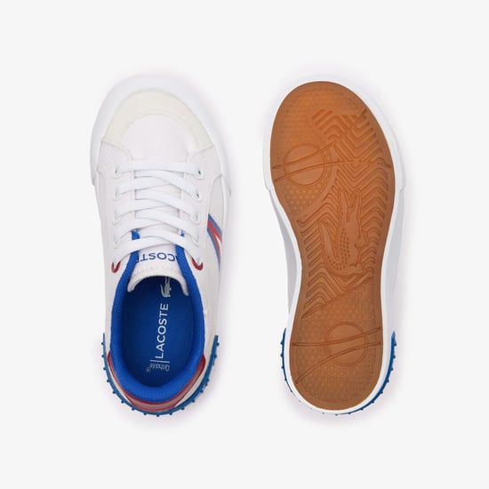 Boy's Lacoste Infants L004 Trainers in White red