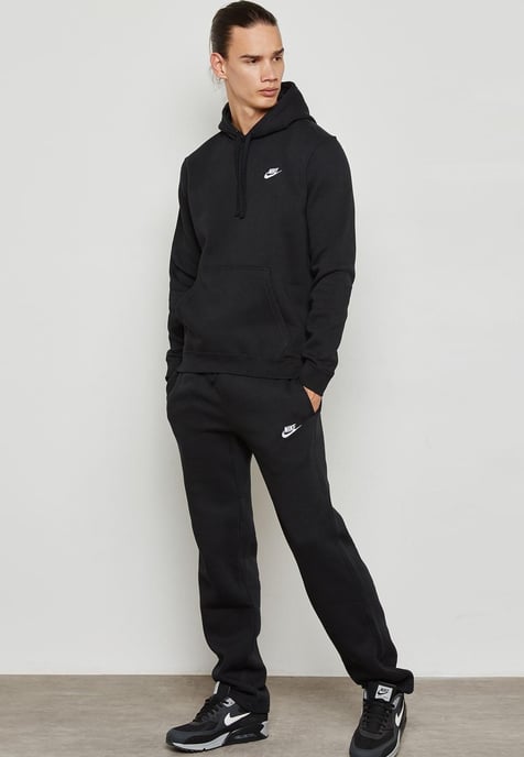 Nike Club Pullover Hoodie mit gesticktem Logo in Schwarz - Image 4