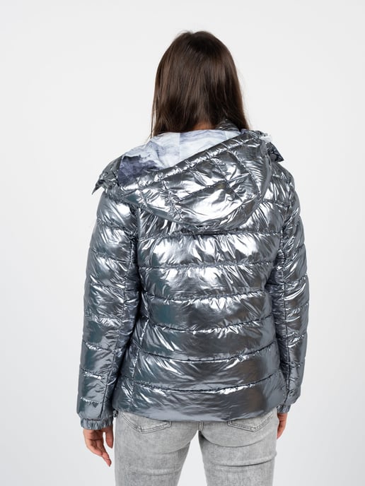Guess Jacke Bomber-jacke Damen Silber - Image 5
